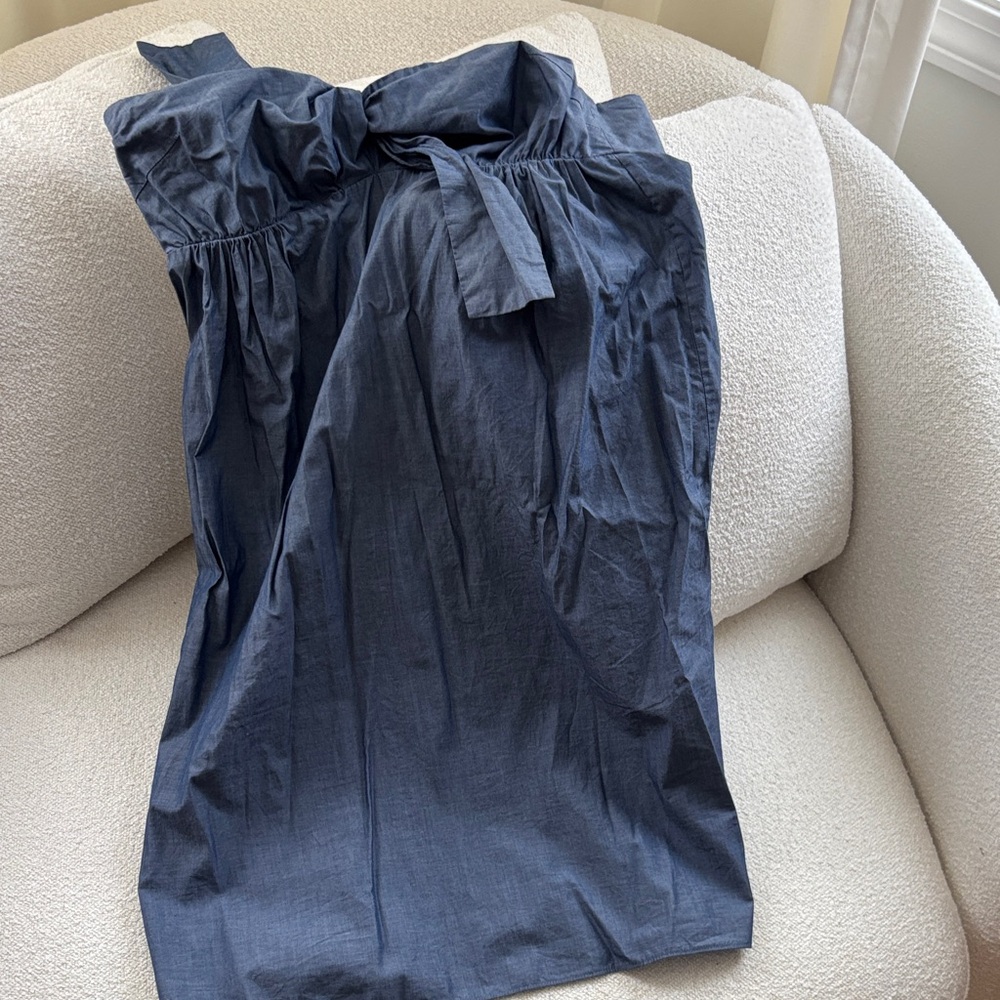J. Crew Strapless Dress in Blue